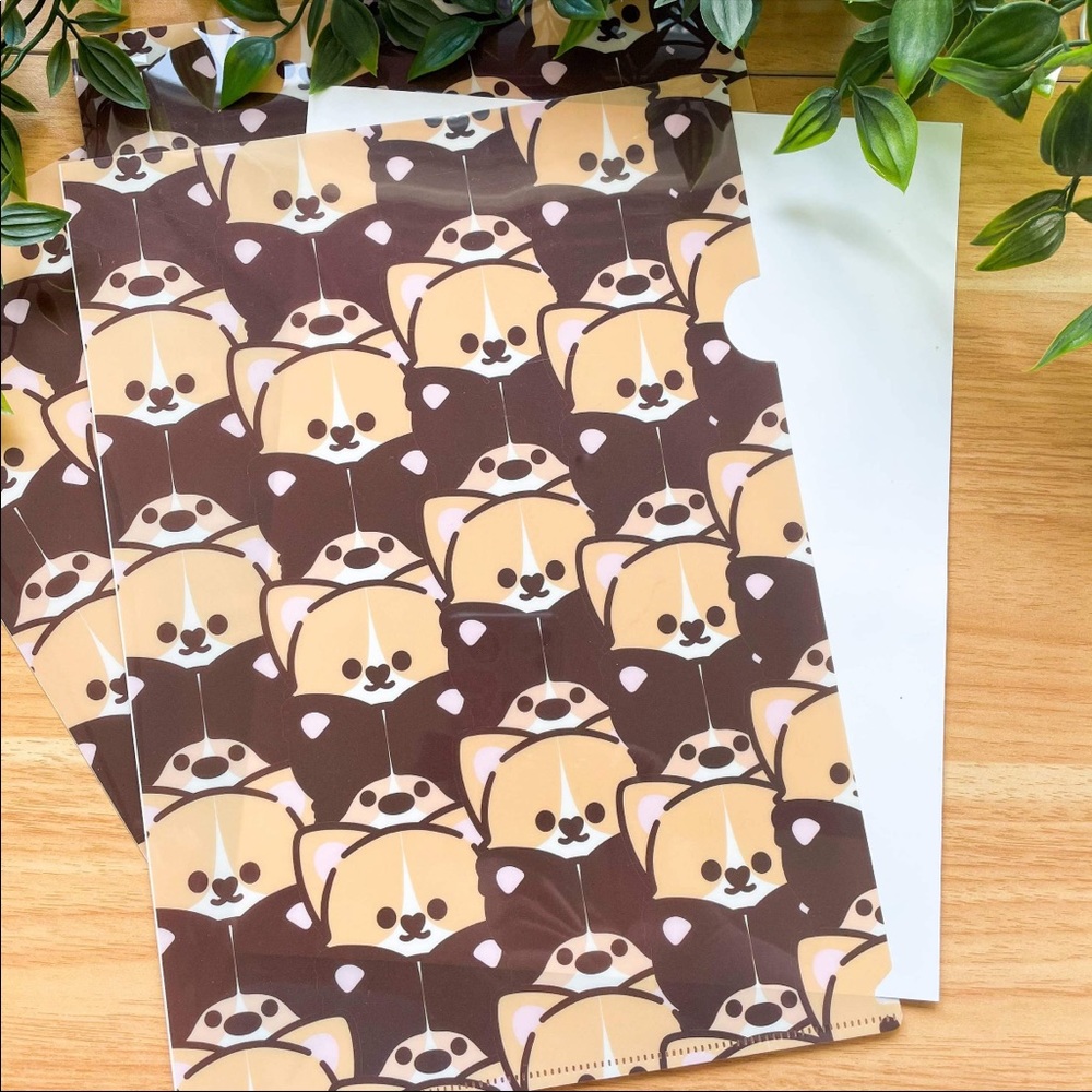 A4 File Folder Stacked Corgis by Single Sploot